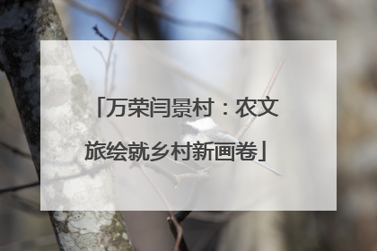 万荣闫景村：农文旅绘就乡村新画卷