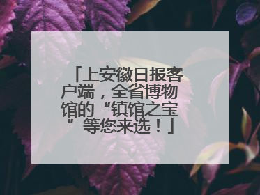 上安徽日报客户端，全省博物馆的“镇馆之宝”等您来选！