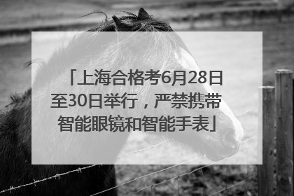 上海合格考6月28日至30日举行，严禁携带智能眼镜和智能手表