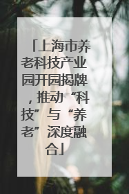上海市养老科技产业园开园揭牌，推动“科技”与“养老”深度融合