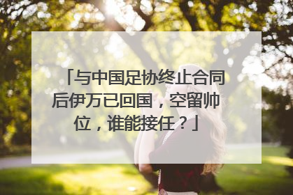 与中国足协终止合同后伊万已回国，空留帅位，谁能接任？