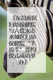 东昌府区妇幼保健院与六盘水市水城区妇幼保健院“手拉手”签约仪式成功举办