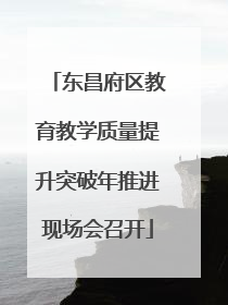 东昌府区教育教学质量提升突破年推进现场会召开