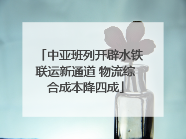 中亚班列开辟水铁联运新通道 物流综合成本降四成