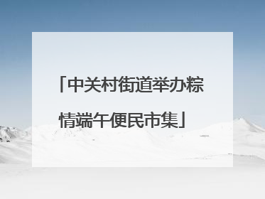 中关村街道举办粽情端午便民市集
