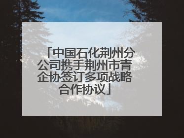 中国石化荆州分公司携手荆州市青企协签订多项战略合作协议