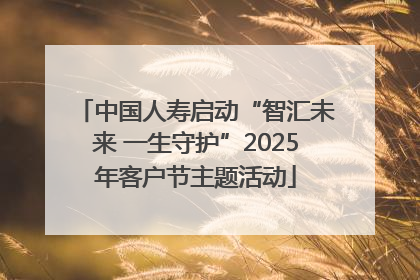 中国人寿启动“智汇未来 一生守护”2025年客户节主题活动