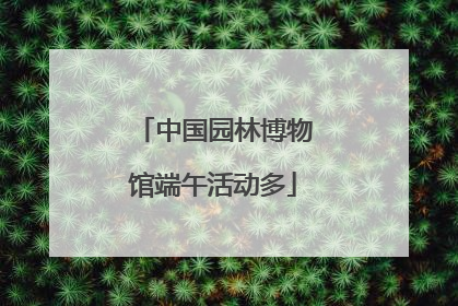 中国园林博物馆端午活动多