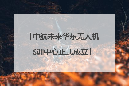 中航未来华东无人机飞训中心正式成立