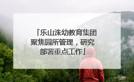 乐山洙幼教育集团聚焦园所管理，研究部署重点工作