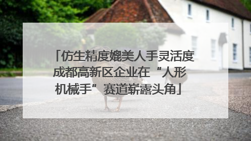 仿生精度媲美人手灵活度 成都高新区企业在“人形机械手”赛道崭露头角