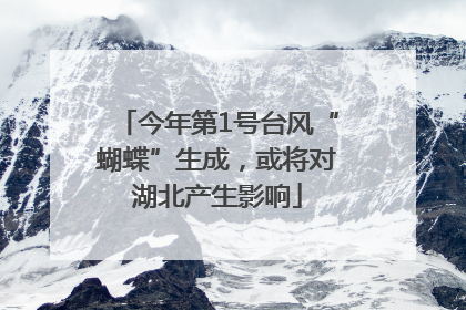 今年第1号台风“蝴蝶”生成，或将对湖北产生影响