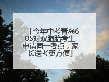 今年中考青岛605对双胞胎考生申请同一考点，家长送考更方便