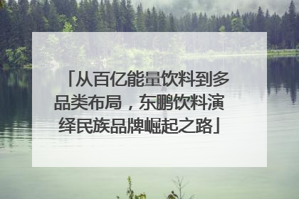 从百亿能量饮料到多品类布局，东鹏饮料演绎民族品牌崛起之路
