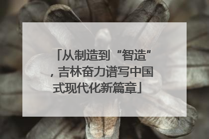 从制造到“智造”，吉林奋力谱写中国式现代化新篇章