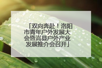 双向奔赴！洛阳市青年户外发展大会暨嵩县户外产业发展推介会召开