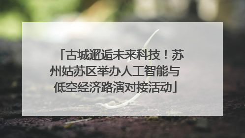 古城邂逅未来科技！苏州姑苏区举办人工智能与低空经济路演对接活动
