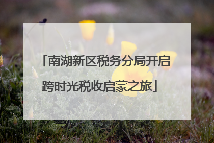 南湖新区税务分局开启跨时光税收启蒙之旅