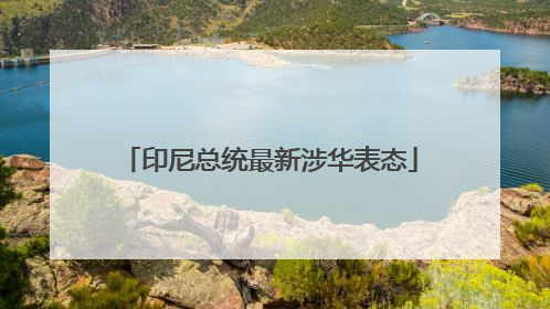 印尼总统最新涉华表态