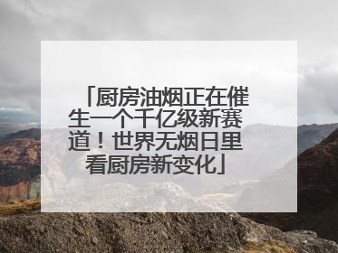 厨房油烟正在催生一个千亿级新赛道！世界无烟日里看厨房新变化