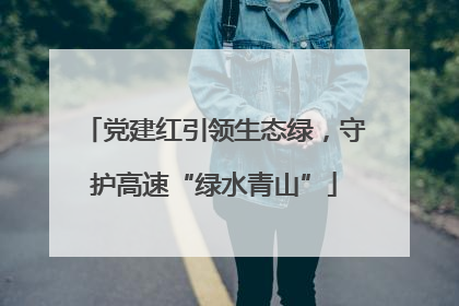 党建红引领生态绿，守护高速“绿水青山”