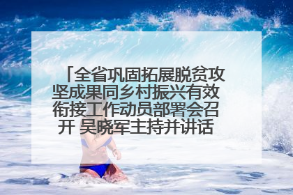 全省巩固拓展脱贫攻坚成果同乡村振兴有效衔接工作动员部署会召开 吴晓军主持并讲话 罗东川作安排部署