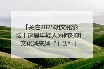 关注2025明文化论坛丨这届年轻人为何对明文化越来越“上头”