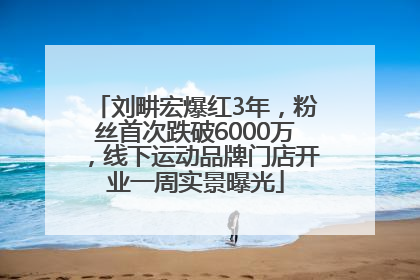 刘畊宏爆红3年，粉丝首次跌破6000万，线下运动品牌门店开业一周实景曝光