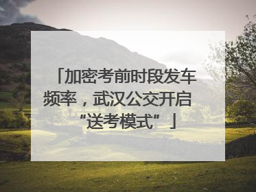加密考前时段发车频率，武汉公交开启“送考模式”