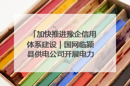 加快推进豫企信用体系建设｜国网临颍县供电公司开展电力行业信用企业现场咨询访谈工作