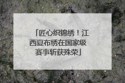 匠心织锦绣！江西夏布绣在国家级赛事斩获殊荣