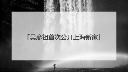 吴彦祖首次公开上海新家