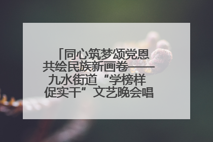 同心筑梦颂党恩 共绘民族新画卷——九水街道“学榜样 促实干”文艺晚会唱响民族团结主旋律