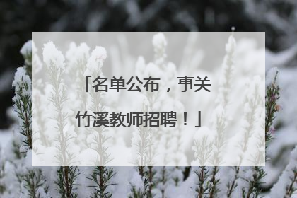 名单公布，事关竹溪教师招聘！