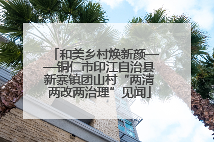 和美乡村焕新颜——铜仁市印江自治县新寨镇团山村“两清两改两治理”见闻