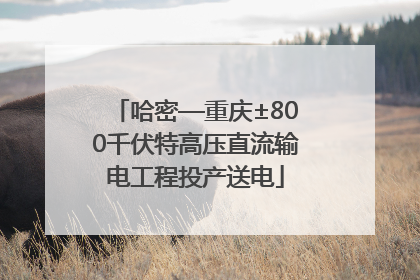 哈密—重庆±800千伏特高压直流输电工程投产送电