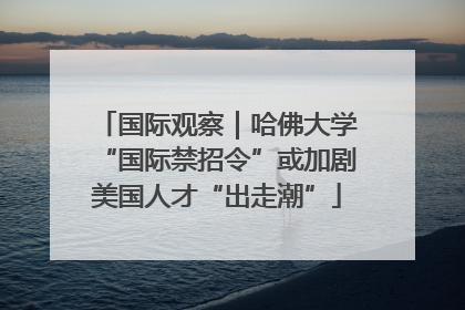国际观察｜哈佛大学“国际禁招令”或加剧美国人才“出走潮”