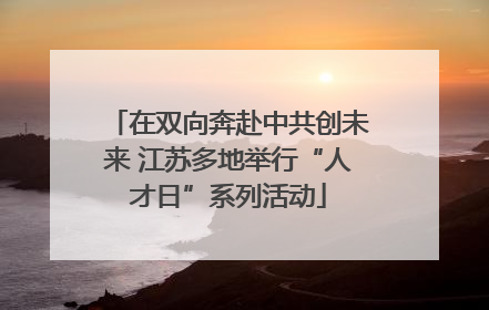 在双向奔赴中共创未来 江苏多地举行“人才日”系列活动
