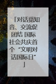 对话觅知音、交流促团结 国际社会共庆首个“文明对话国际日”