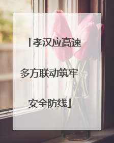 孝汉应高速多方联动筑牢安全防线