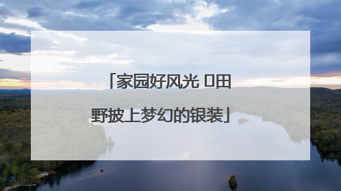 家园好风光 ⎮田野披上梦幻的银装