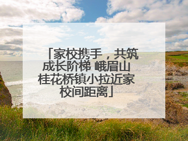 家校携手，共筑成长阶梯 峨眉山桂花桥镇小拉近家校间距离