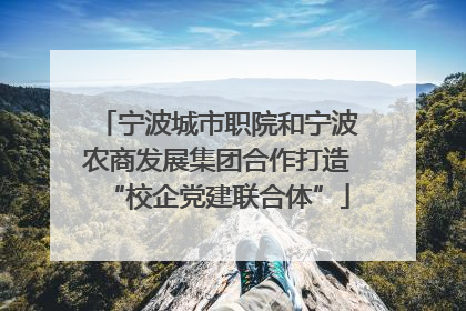 宁波城市职院和宁波农商发展集团合作打造“校企党建联合体”