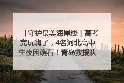 守护最美海岸线｜高考完玩嗨了，4名河北高中生夜困礁石！青岛救援队火速出动救上岸