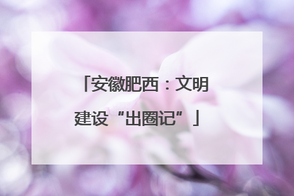 安徽肥西：文明建设“出圈记”