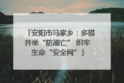 安阳市马家乡：多措并举“防溺亡” 织牢生命“安全网”