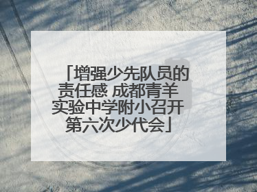 增强少先队员的责任感 成都青羊实验中学附小召开第六次少代会