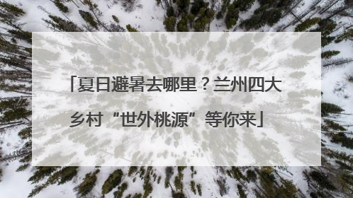 夏日避暑去哪里？兰州四大乡村“世外桃源”等你来