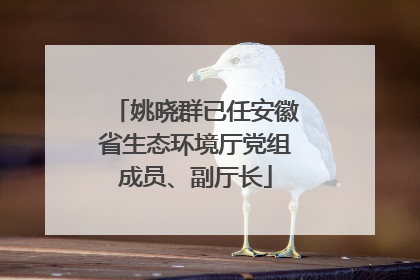 姚晓群已任安徽省生态环境厅党组成员、副厅长