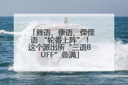 彝语、傣语、傈僳语 “轮番上阵”！这个派出所“三语BUFF”叠满